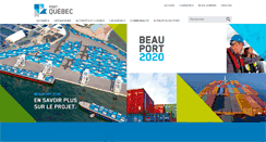 Desktop Screenshot of portquebec.ca